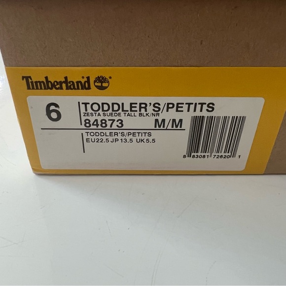 - Timberland Zesta Suede Tall Toddlers Boots Black Leather 84873 Winter Wo… - Picture 12 of 12